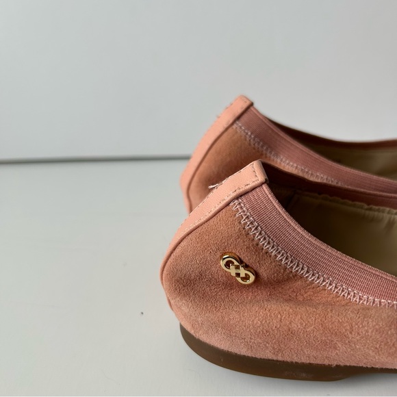 Cole Haan Elbridge Pink Ballet Suede Slip On Flats Cap Toe W13159 8B - Picture 4 of 15